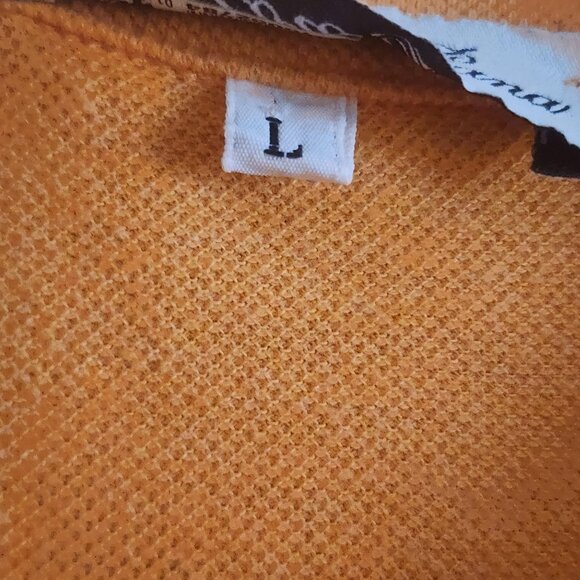 Loro Piana Polo Shirt Mens Large Orange 100% Cotton Made in Italy Pocket Luxury - Picture 5 of 10